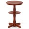 2-Tier Round High Top Bar Table with Storage Shelf and Pedestal Base-Espresso